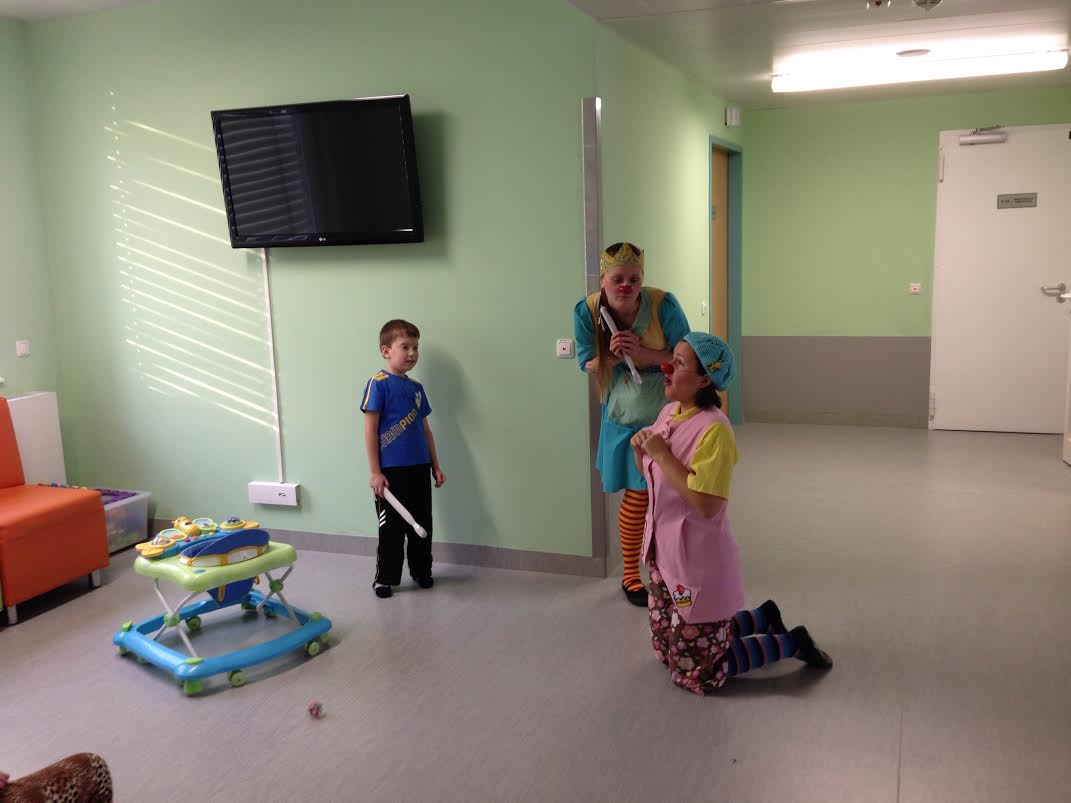 Hospital clowns in the children's neurosurgical division